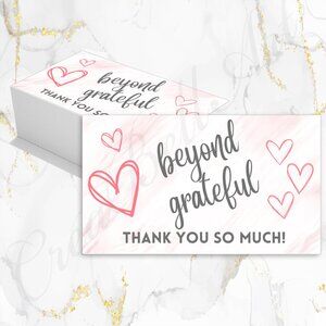 60 Thank You Cards | beyond Grateful 3.5" x 2"